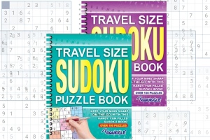 travel sudoku book with puzzle